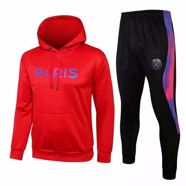 Chaqueta Con Capucha PSG 2021-2022 Rojo Negro Purpura